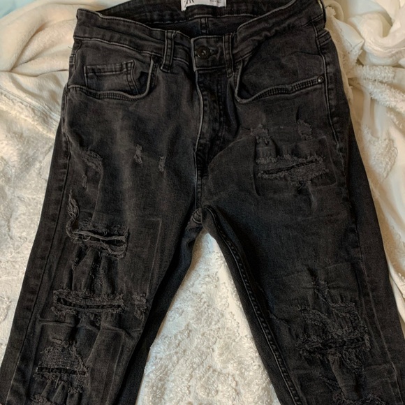 Men’s Zara skinny ripped jeans 31x30 - Picture 1 of 6